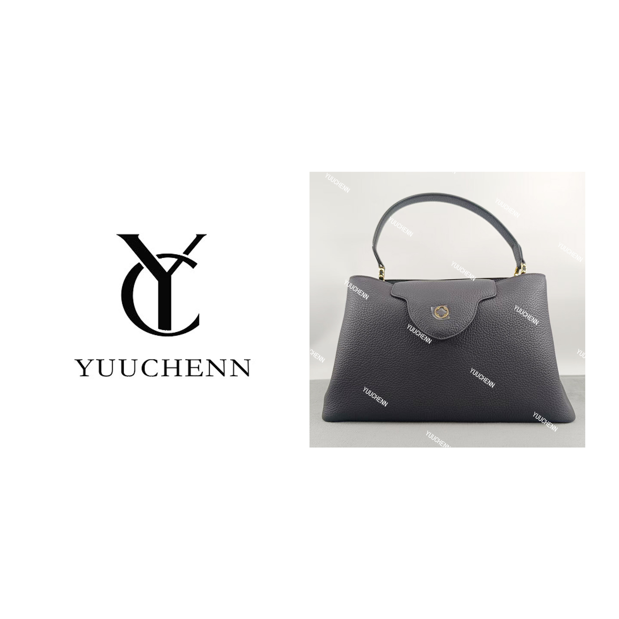 YUUCHENN/38cm原创设计高定真皮包 HH4642