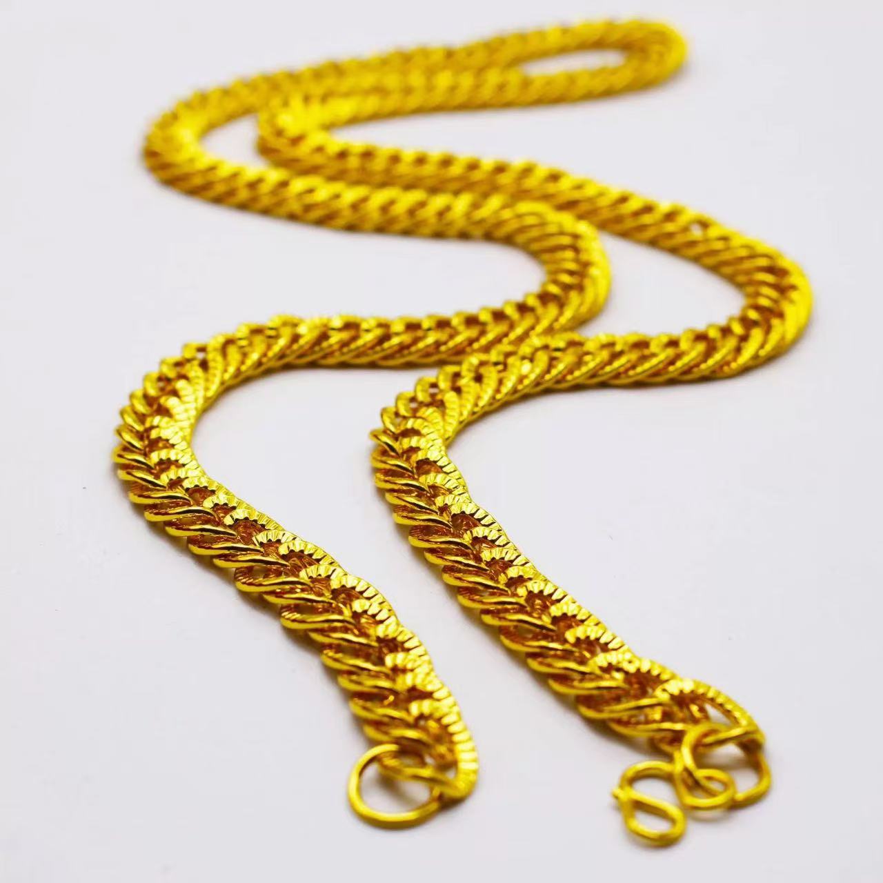      【文总】YZSP-025高精品老板项链扁平霸气项链合金