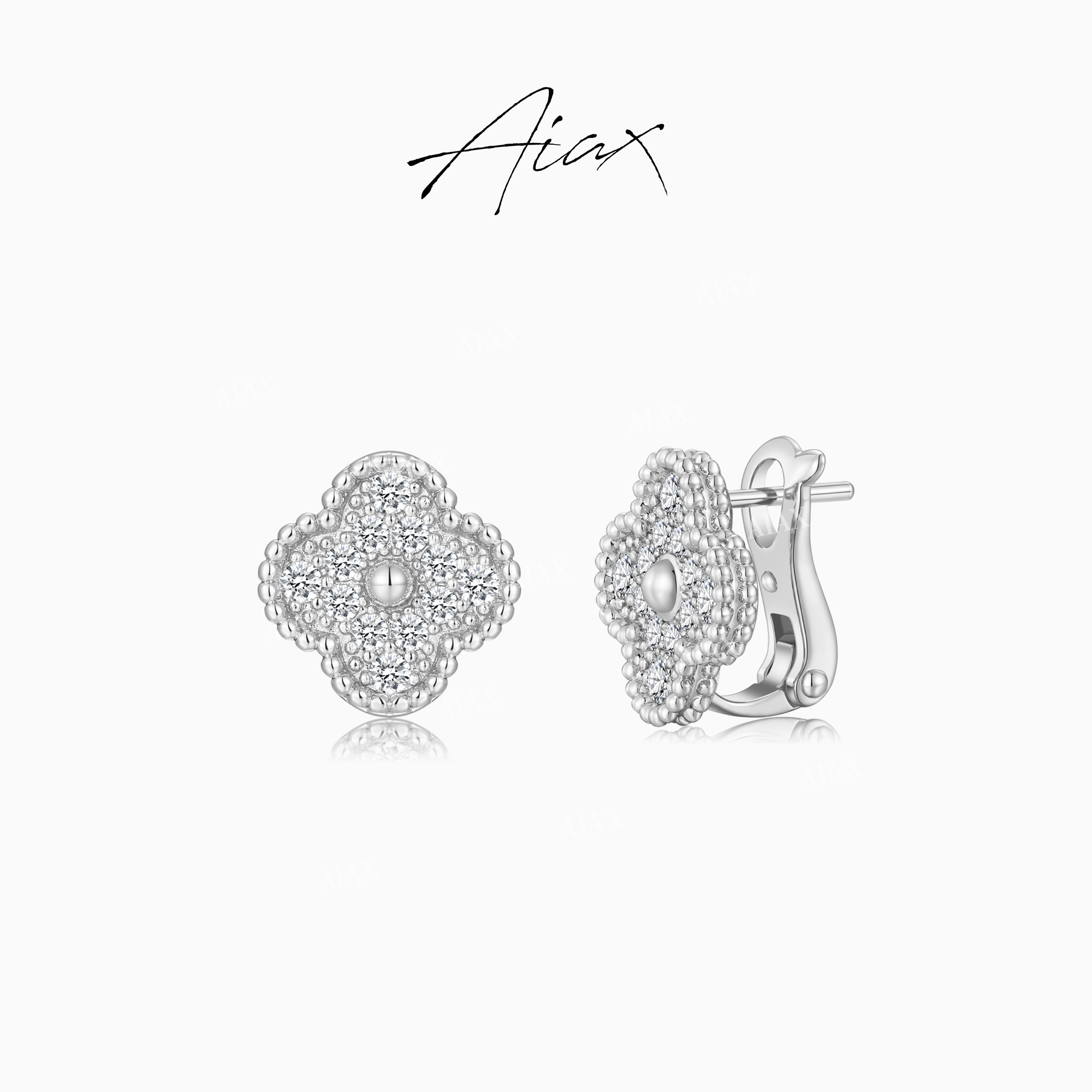 AIAX 出游季【夏上新】时尚轻奢韩版复古经典闪亮耳环TSL1412