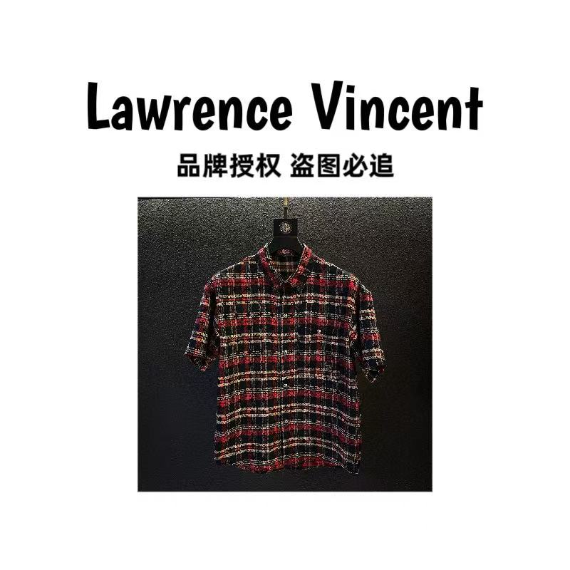 Lawrence Vincent 夏季潮流轻奢百搭气质衬衫男女同款短袖L006