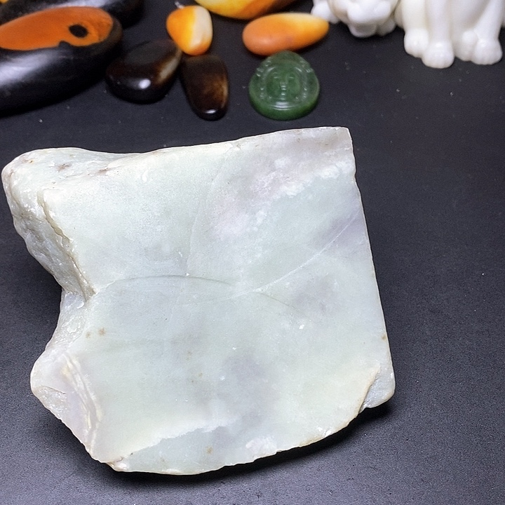 和田玉9K金镶嵌挂件