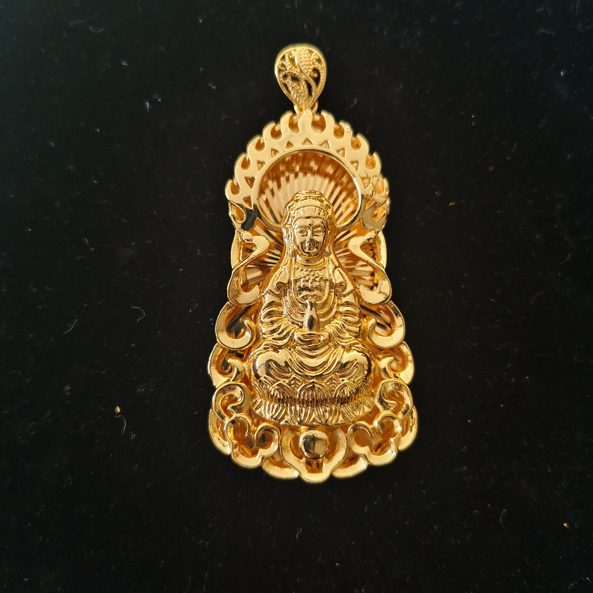 手工黄金中式吊坠0026