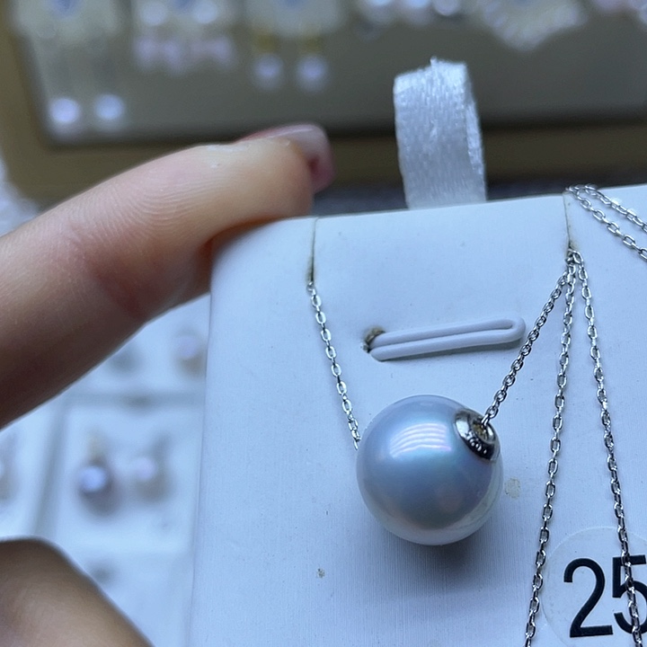淡水珍珠颈饰银S925镶嵌