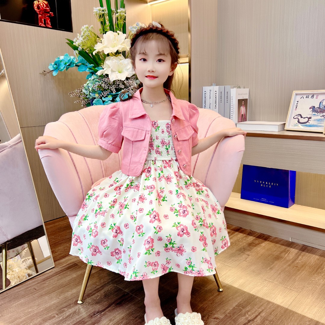 女童装时髦套装洋气2024新款夏装儿童夏季网红小女孩两件套装裙潮