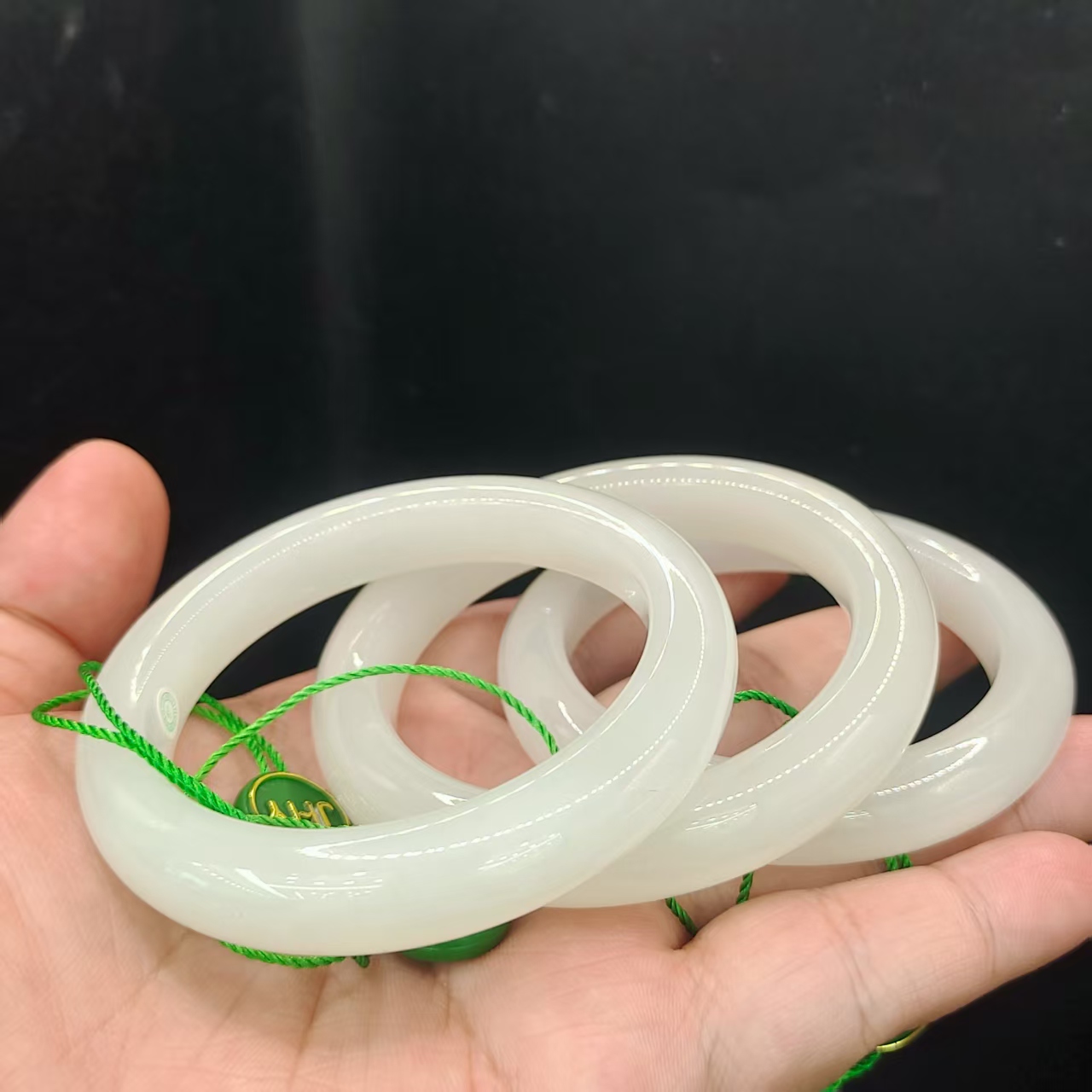 【李想精选】和田玉宽条手镯J36【多样性发其一】圈口52-64mm