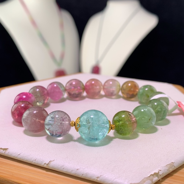 双色碧玺手链未镶嵌