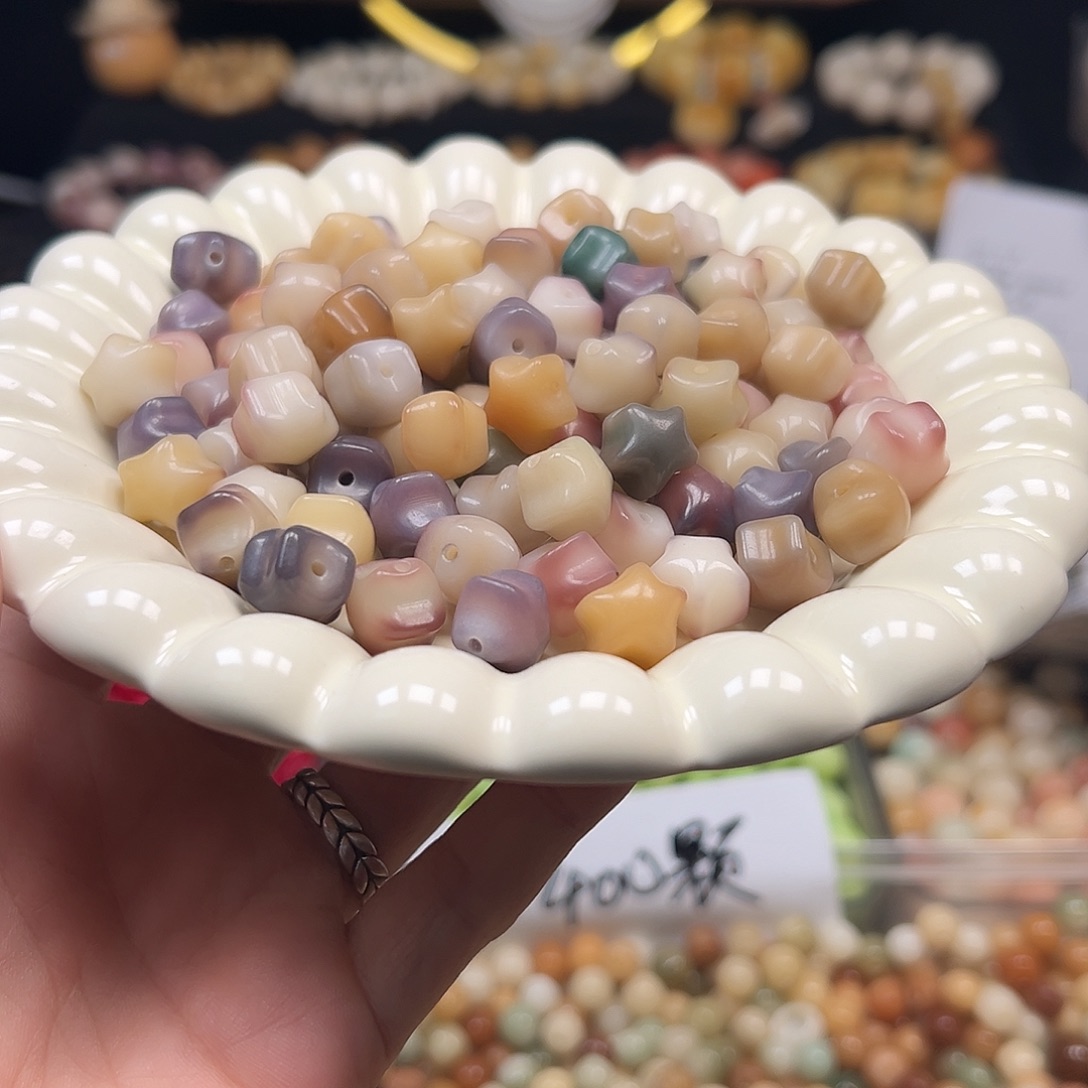 手串菩提根/象牙果紫水晶幸运星100颗