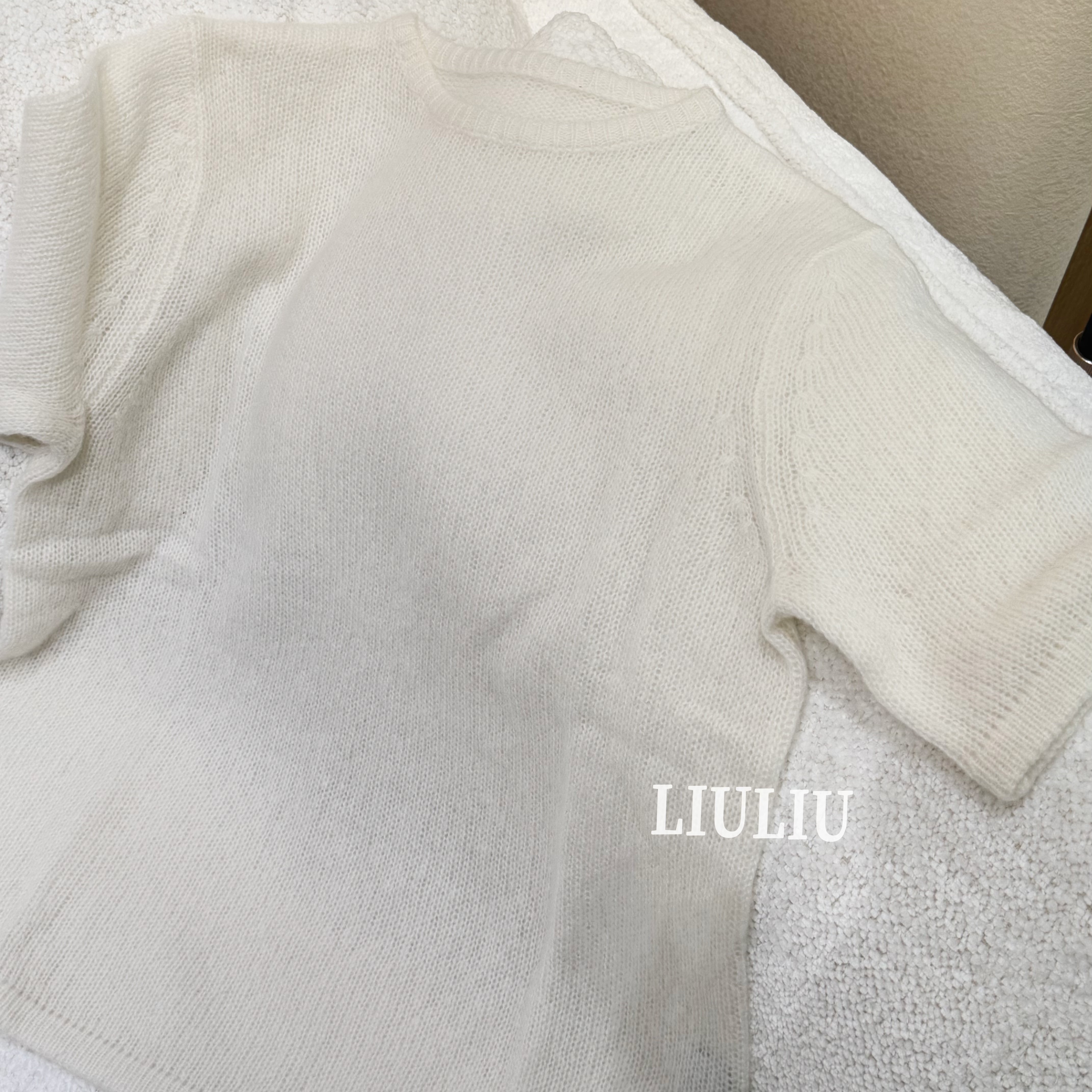 LIULIU 两色丝羊绒短袖 (NO退NO换)