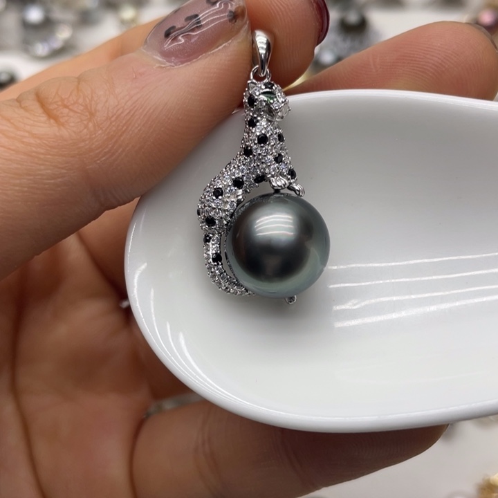 海水珍珠吊坠(不含链)银S925镶嵌