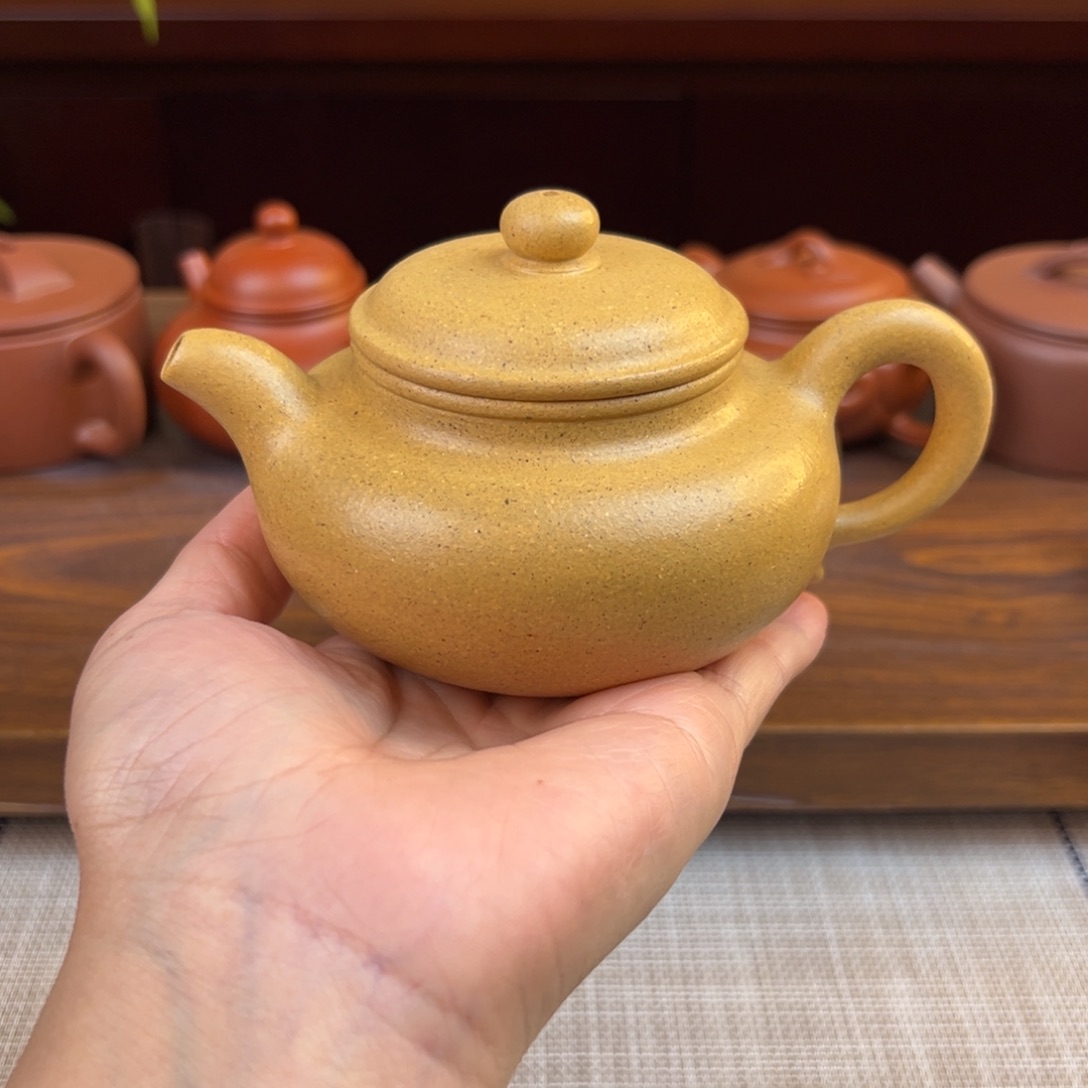茶壶紫砂黄金段仿古全手200cc