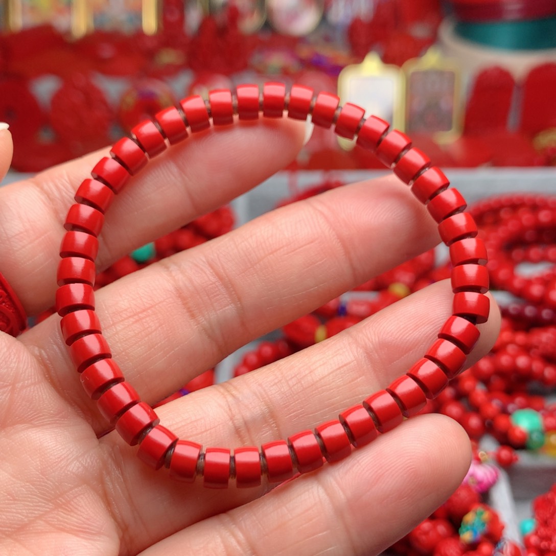 天然辰砂工艺品朱砂手串