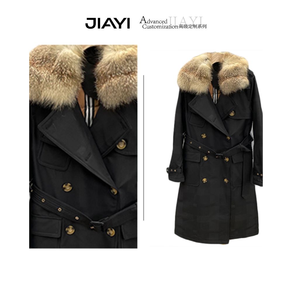 【嘉一】气质中长款白鹅绒羽绒服外套8820115