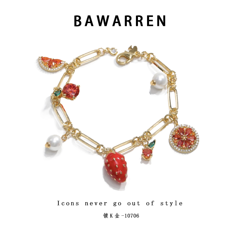 Bawarren 美❤ 10706-【草莓橘子】气质轻奢手链