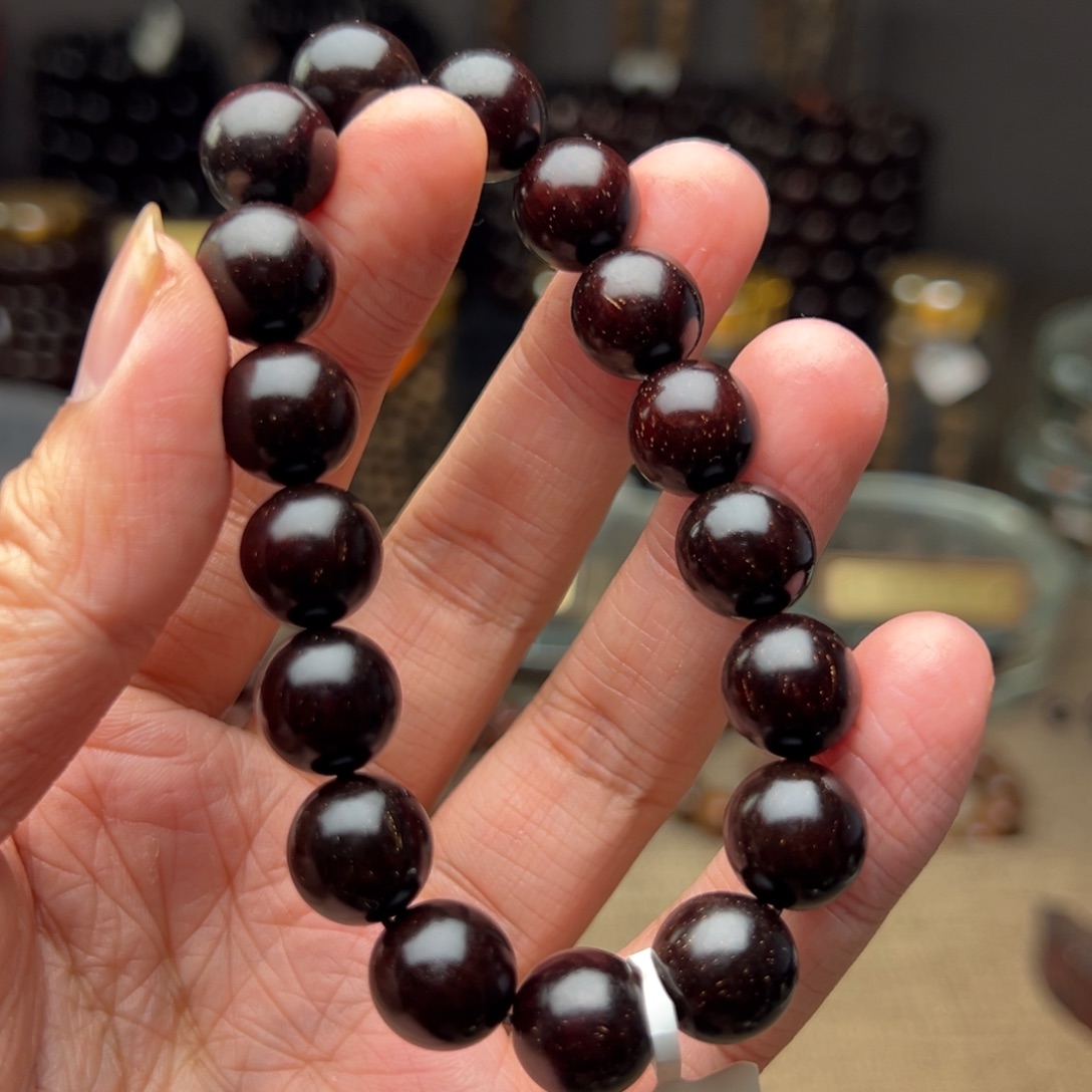 檀香紫檀（小叶紫檀）手串/手链1.2泥料带多星包浆款