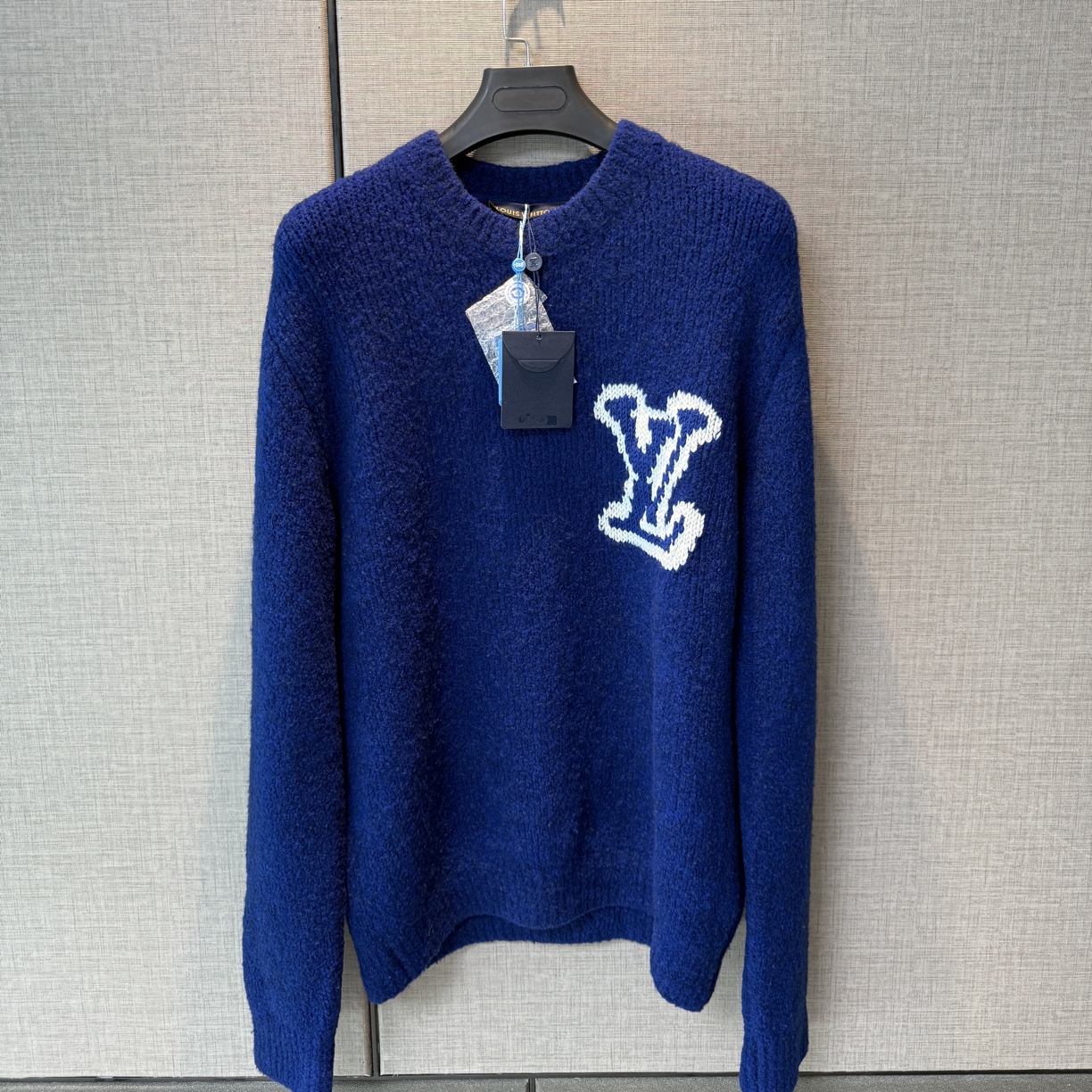 未使用 LouisVuitton/路易威登 新款蓝色泰迪毛衣M/XL码
