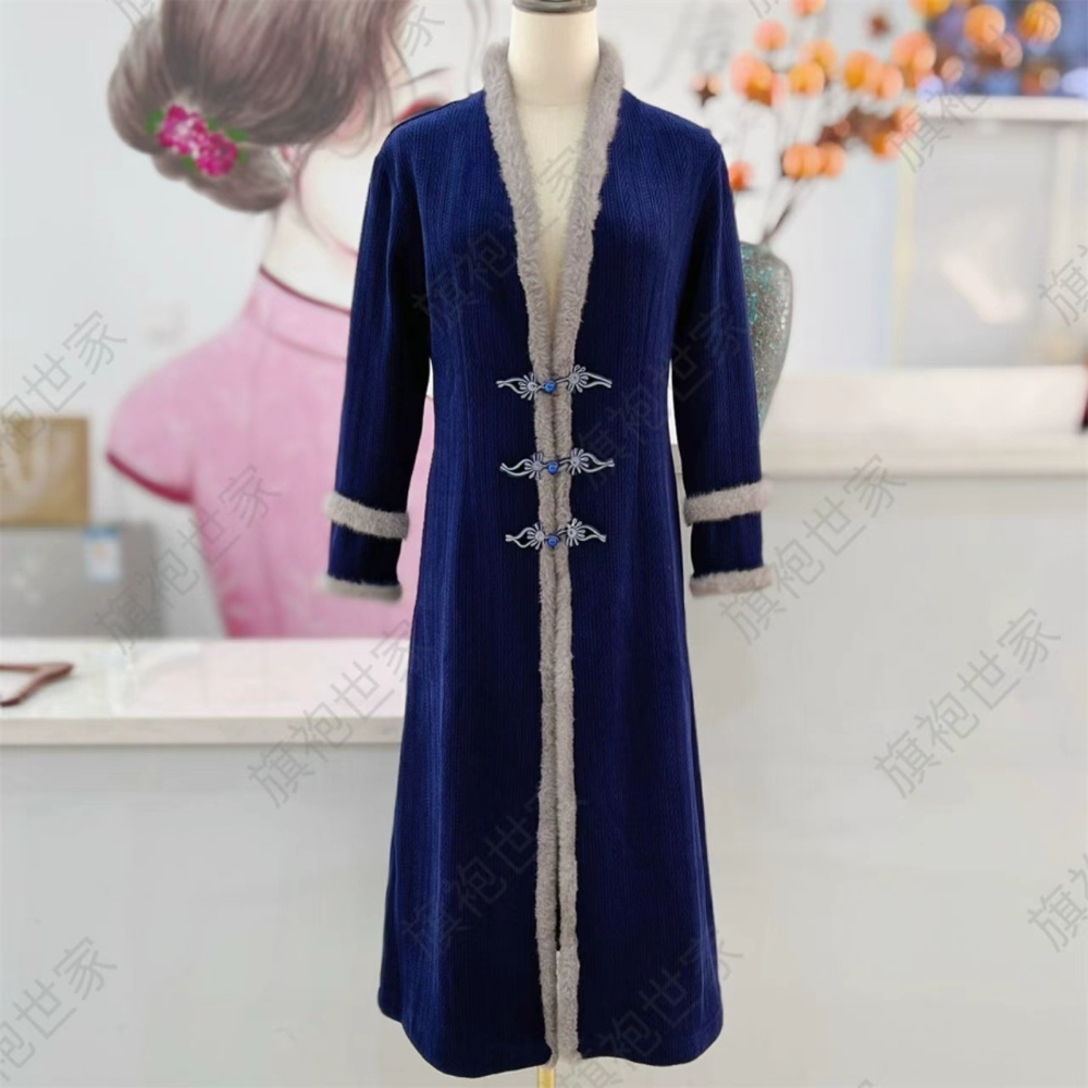 江城子-衣长120原创新款秋冬民族风高级复古中式旗袍外套