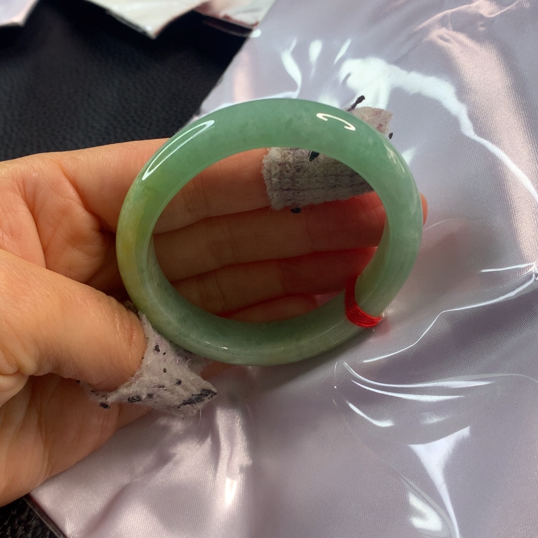 翡翠未镶嵌手镯翡翠手镯53.5