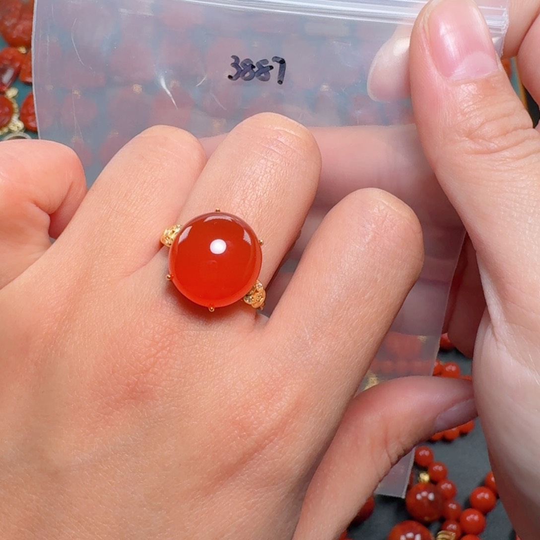 南红玛瑙南红银S925镶嵌