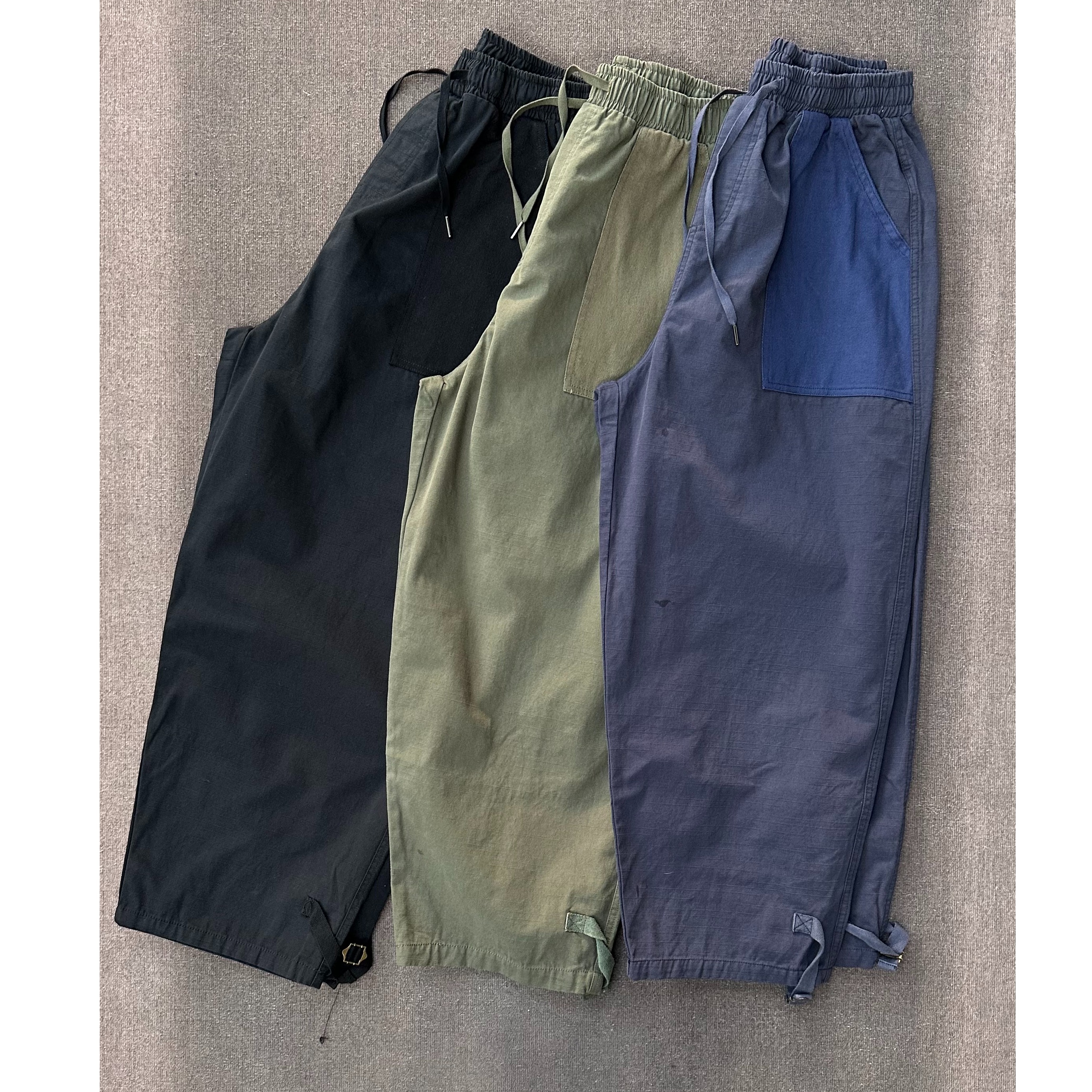 日系休闲工装裤拼接口袋小众设计感