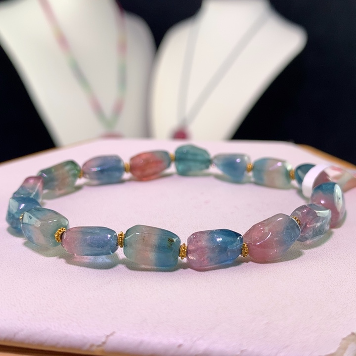 双色碧玺手链未镶嵌