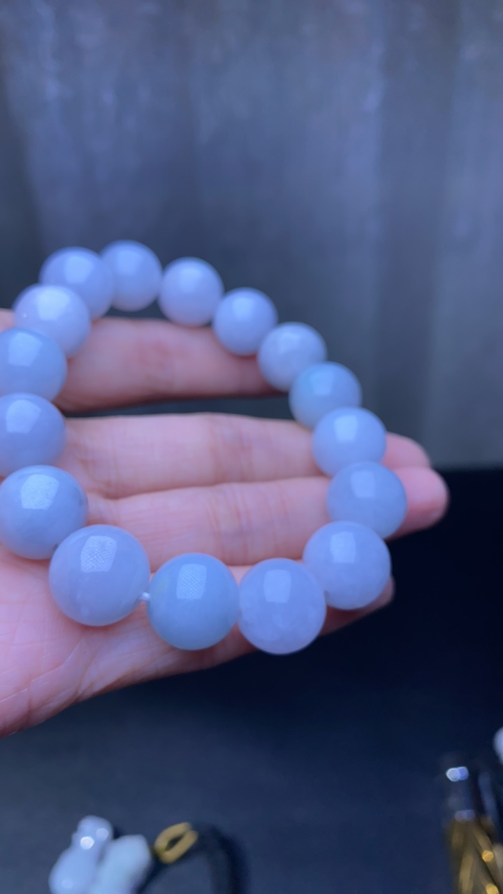 纯天然缅甸A货翡翠手串