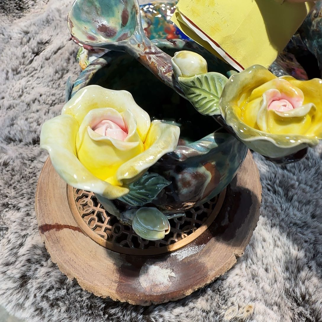 朝***薇纯手工咖啡杯盘碗