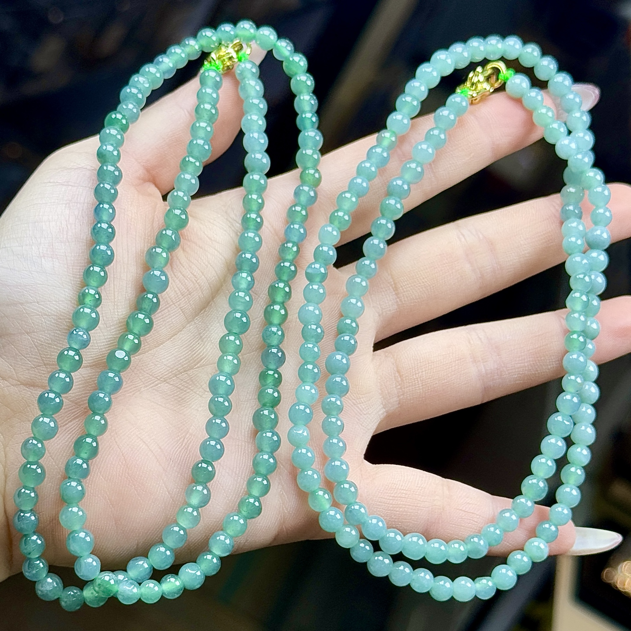 【CH】翡翠项链-约5mm（多样性发其一）