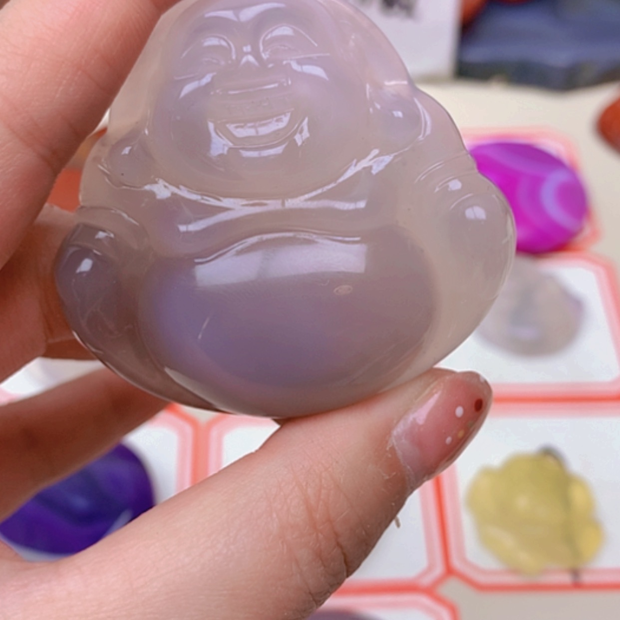 【闪购商品】玛瑙/玉髓未镶嵌珠宝半成品順****