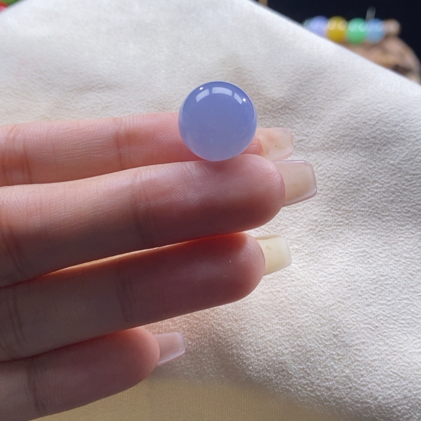 【闪购商品】翡翠颈饰未镶嵌浓蓝紫珠卡14.4