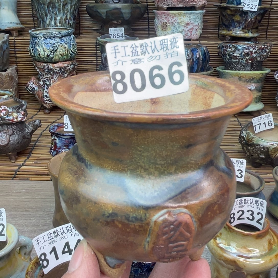 手工花盆默认瑕疵完美者勿拍