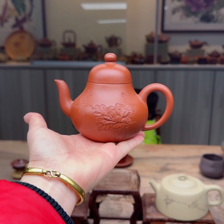 紫砂茶壶朱泥200 c C夫妻作品