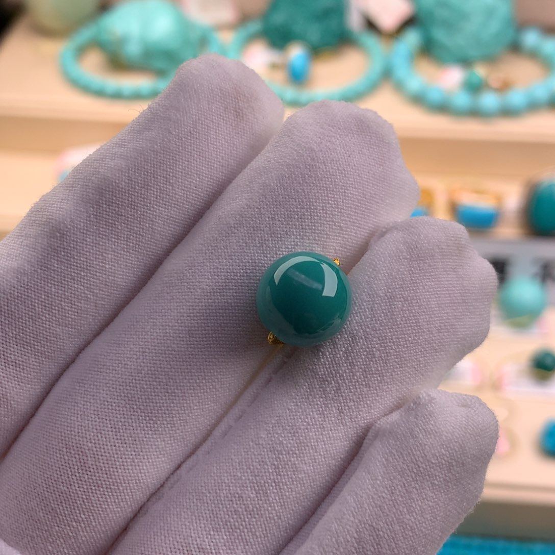 绿松石珠宝奇石未镶嵌龙**属10.6