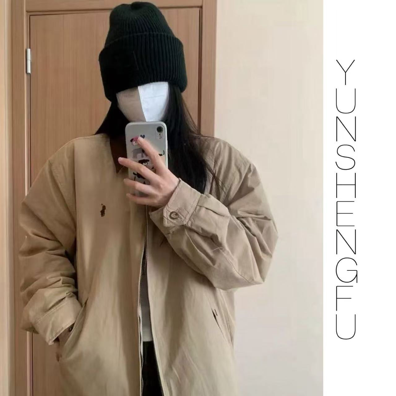 YUNSHENGFU*R04小马古着灯芯绒领中古老钱风外套