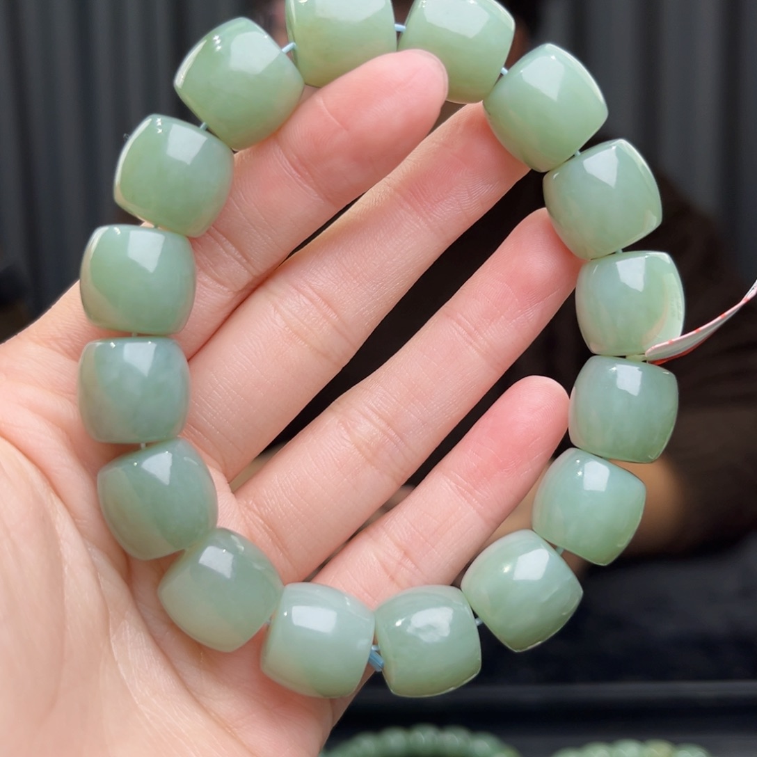 和田玉未镶嵌手链天然和田玉新疆且末天空蓝14