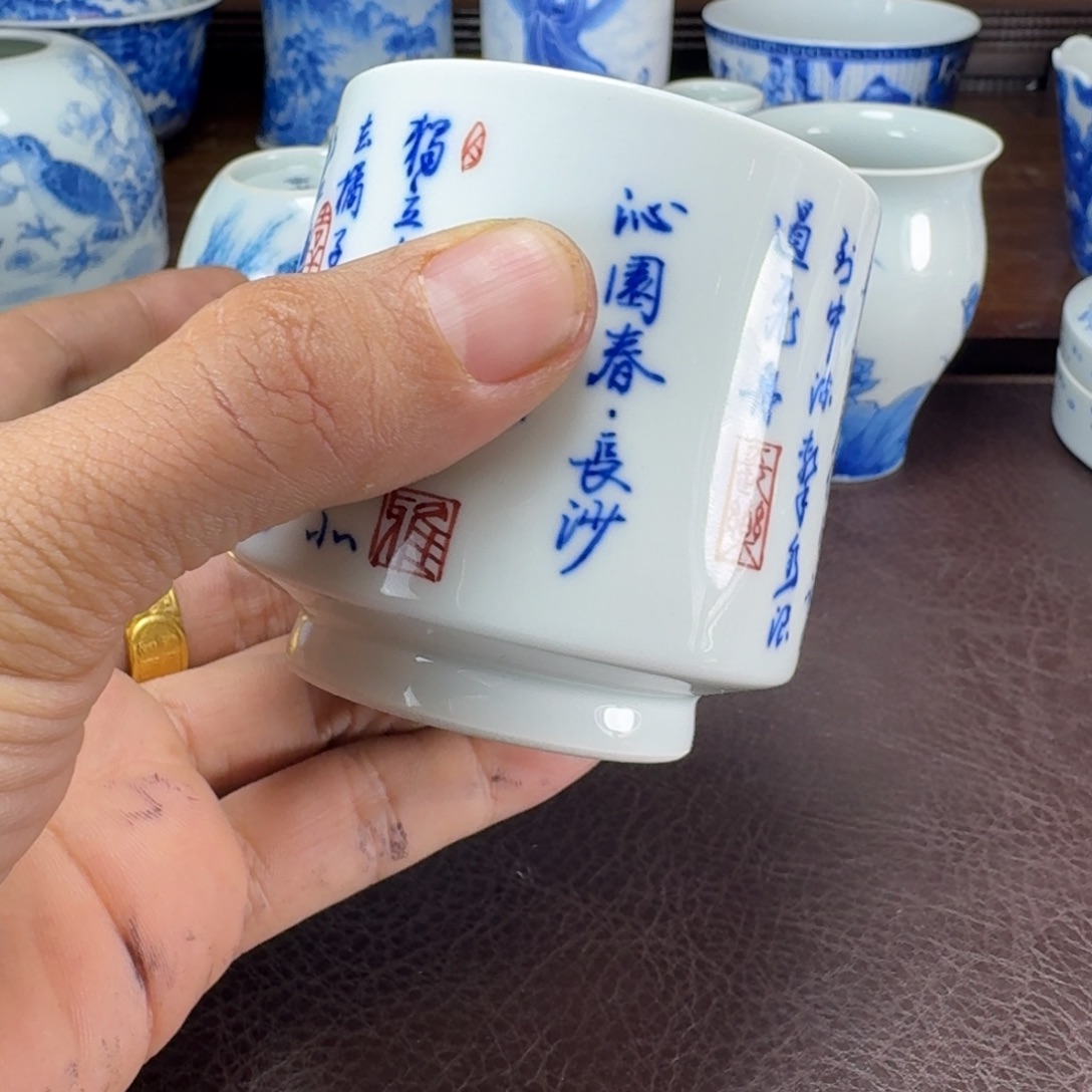 瓷片当代景德镇陶瓷手绘茶具