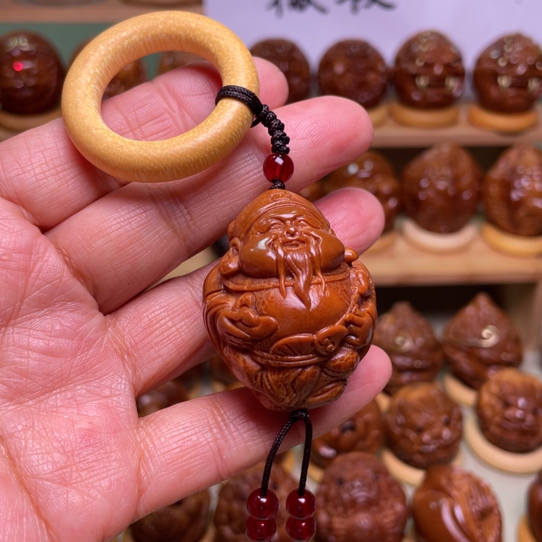 橄榄核手串/手链竹圈财神