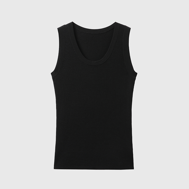 100%羊毛U领背心  德国扬子纱 细腻亲肤 修饰斜方肌 