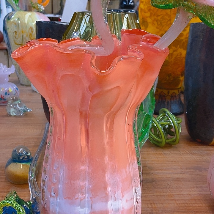 琉璃琉璃花瓶高33口18