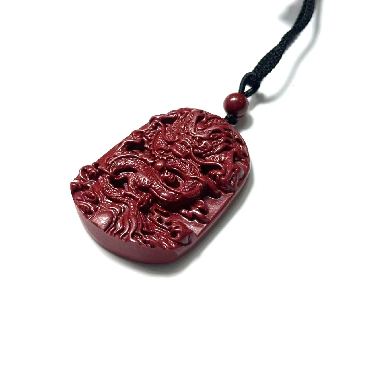 天然辰砂SX001 现代简约时尚项链 尺寸 56*42*12mm