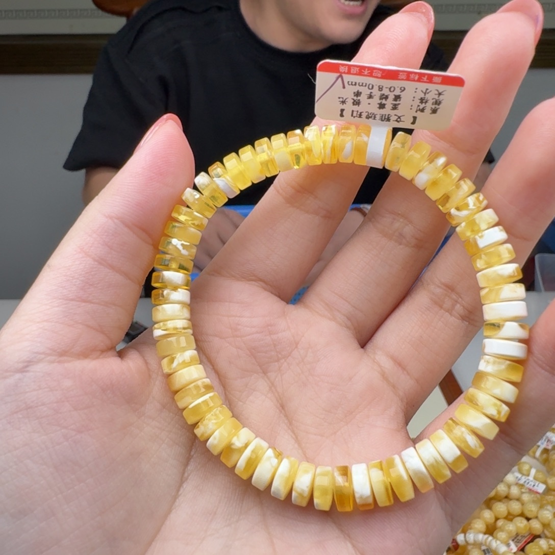 琥珀未镶嵌手链蜜蜡手串