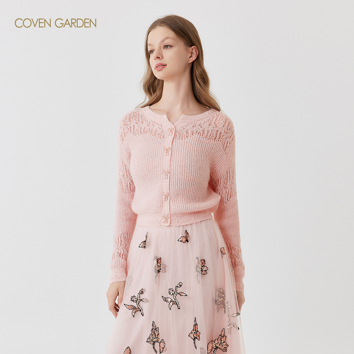 哥文花园 镂空钩花针织衫 CLA1031250 COVEN GARDEN