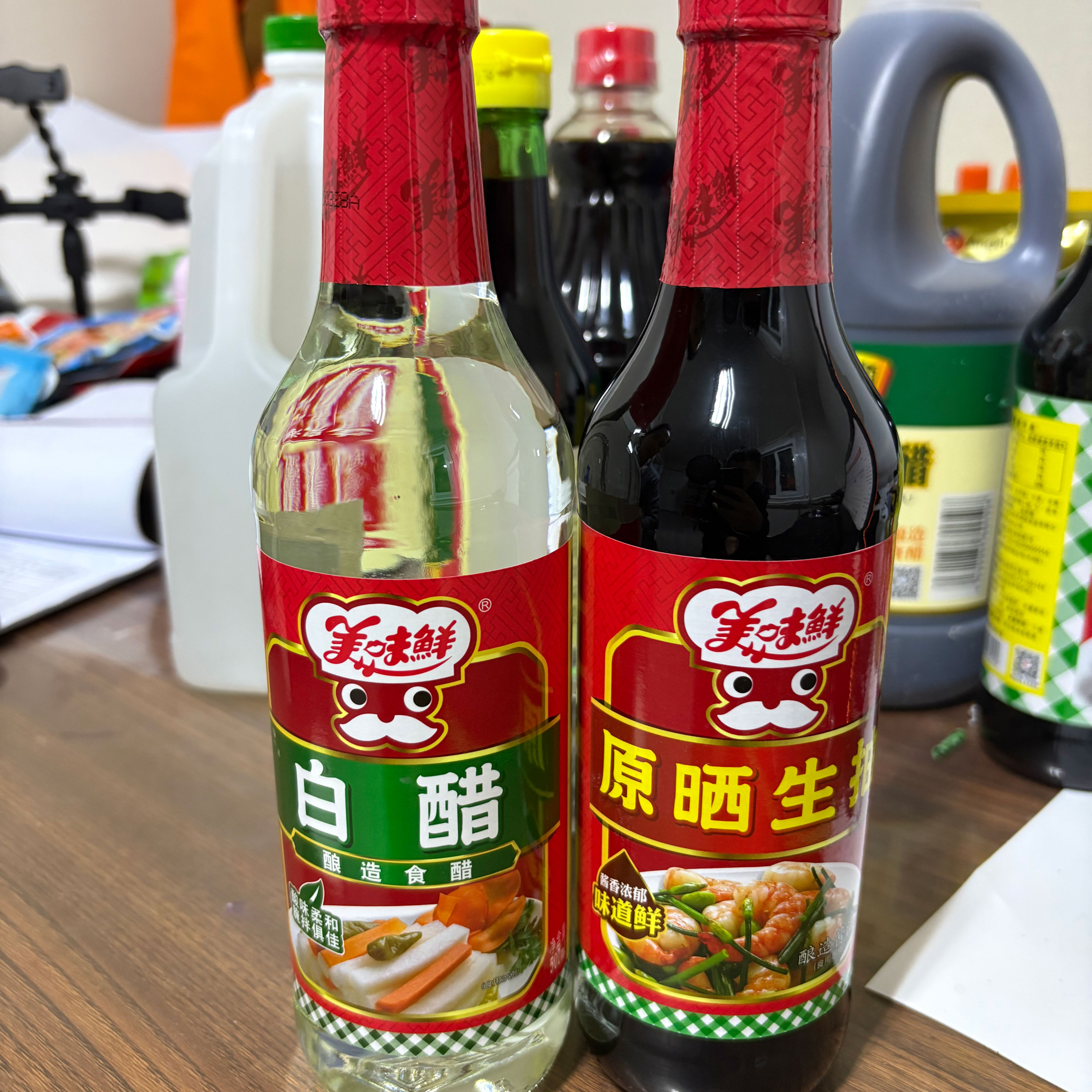 厨邦美味鲜白醋生抽酱油组合