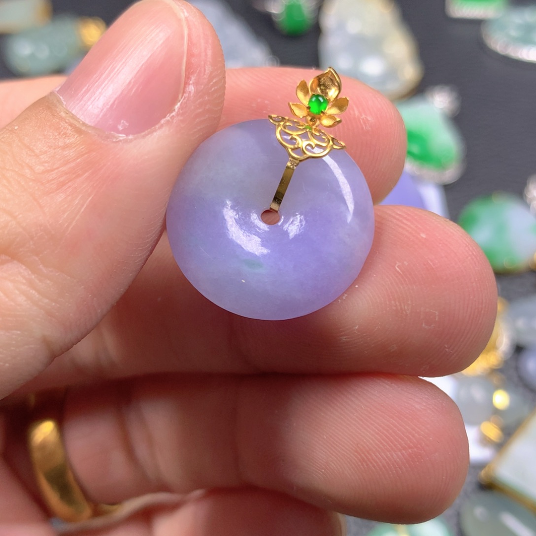 【闪购商品】翡翠颈饰18K金镶嵌翡翠