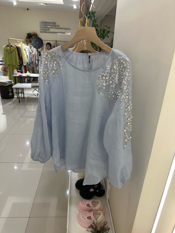 棉麻蕾丝仙女上衣
