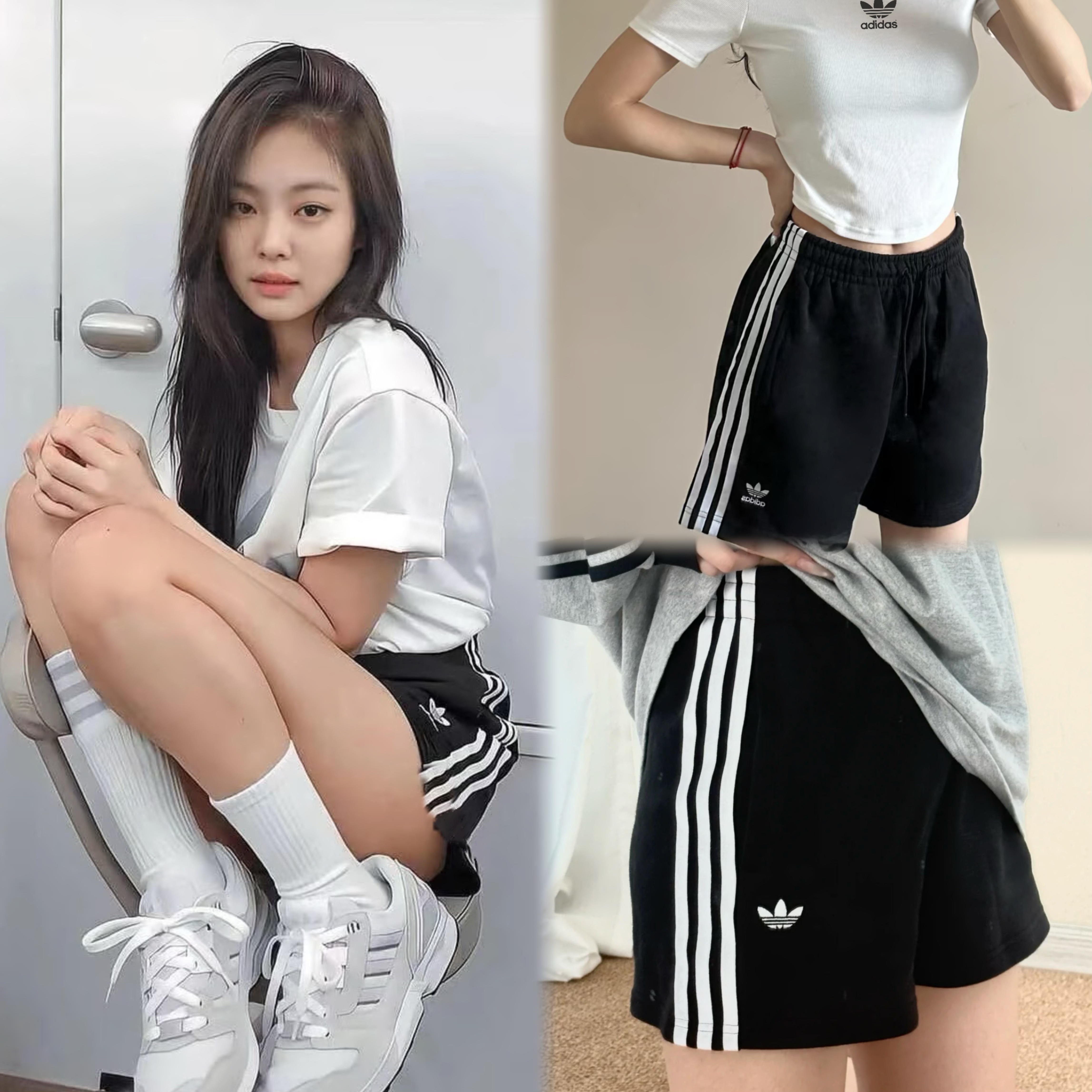 【滔搏联动】adidas阿迪达斯三叶草女子夏季经典百搭短裤黑色JW5109
