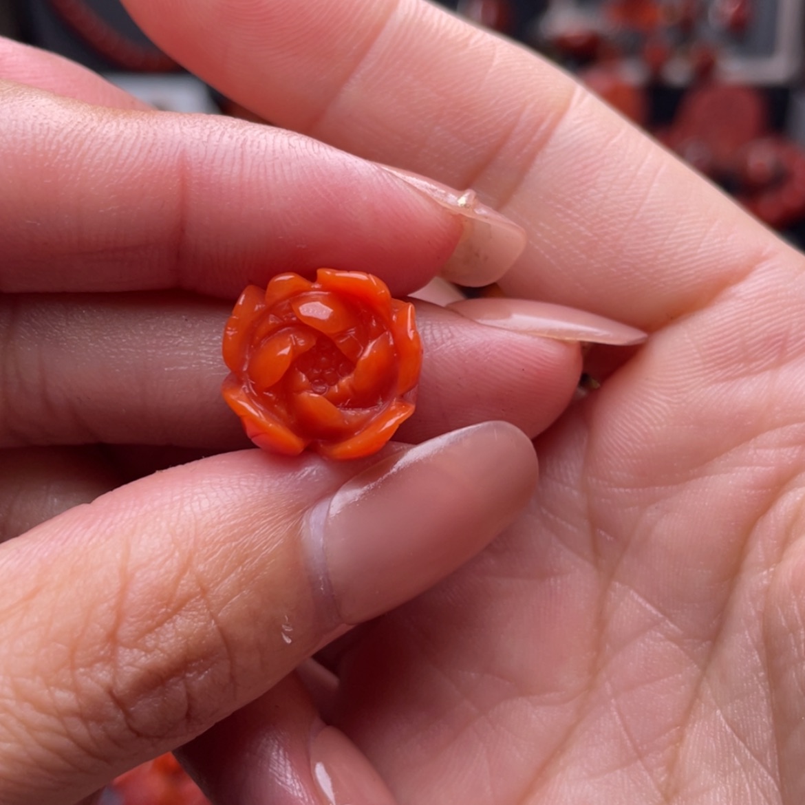 【闪购商品】南红玛瑙通孔花花未镶嵌