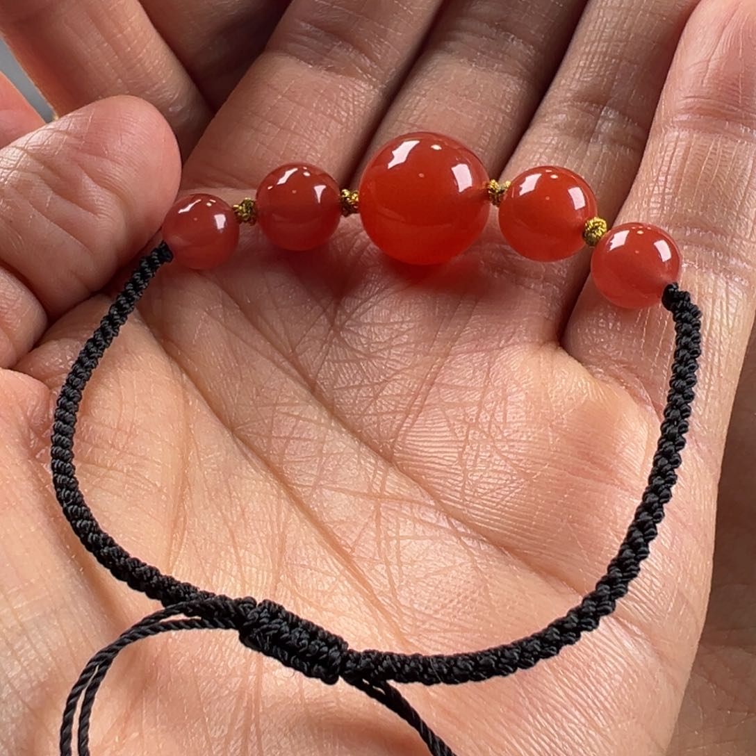 南红玛瑙圆珠手链未镶嵌