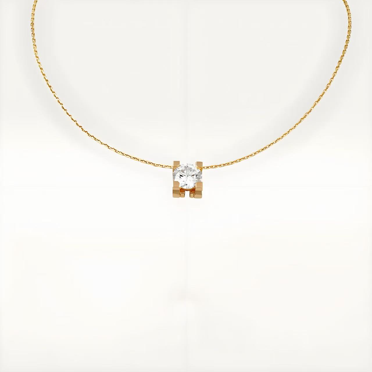 实验室培育钻石【逸炫珠宝】 18K金 【经典牛头】牛头钻石锁骨项链