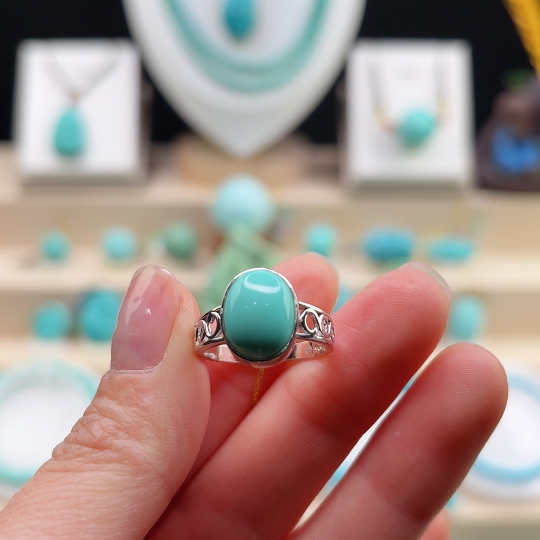 绿松石配饰银S925镶嵌