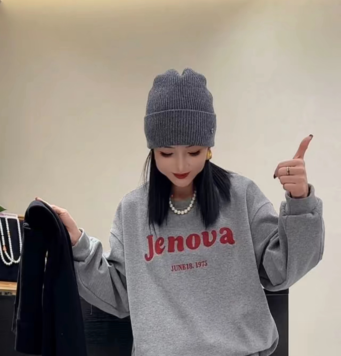 品质百搭氛围感保暖十足小标针织帽子